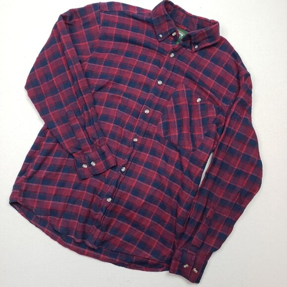 Stillwater Supply Co. Men's Button Up Flannel Shirt Red/Blue Sz M EXCELLENT!!! - Picture 1 of 6